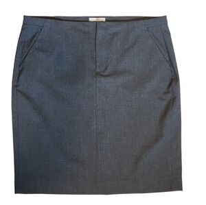 GAP CHARCOAL GRAY MID LENGTH PENCIL SKIRT SIZE 8 BUSINESS OFFICE